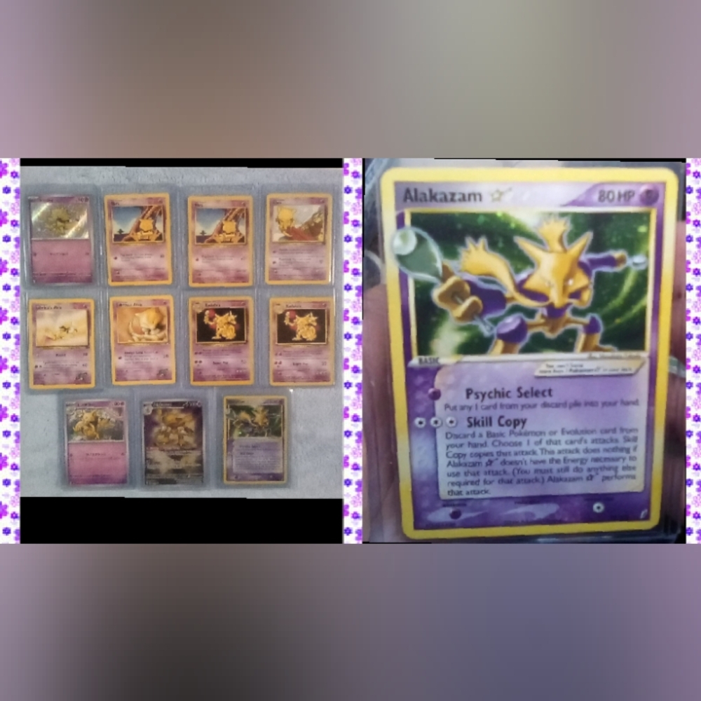 ⭐ULTRA RARE Alakazam Gold Star Evolution Holo Pokemon Card Bundle⭐